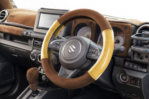 ハンドルカバー アンティークコーデュロイ アンティーククリームイエロー×ブラウン