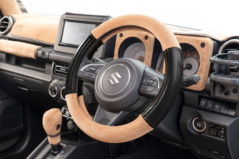 ハンドルカバー アンティークコーデュロイ アンティークブラック×キャメル