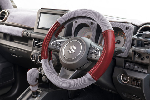 ハンドルカバー アンティークコーデュロイ アンティークボルドー×グレー