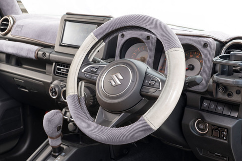 ハンドルカバー アンティークコーデュロイ アンティークホワイト×グレー