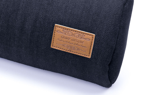 カーインテリア　ネックパッド  アンティーク　デニムデザイン インディゴ詳細