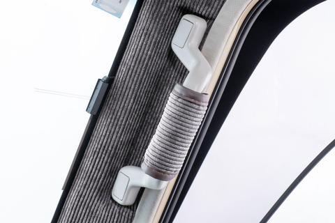 ランドクルーザー70再再販モデルグリップカバーコーデュロイグレーAピラー運転席側