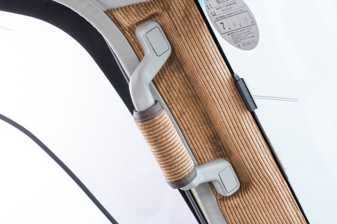 ランドクルーザー70再再販モデルグリップカバーコーデュロイキャメルAピラー助手席側