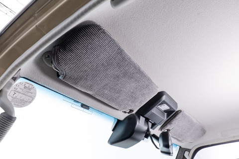 ランドクルーザー７０再再販モデルサンバイザーカバーコーデュロイグレーカラー装着イメージ