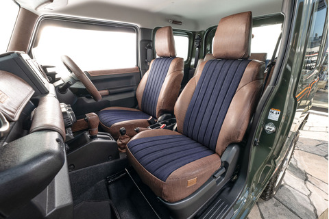 シートカバー  アンティークデニム　ヴィンテージブラウン