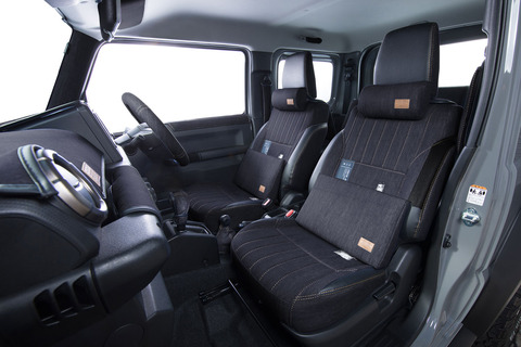 ジムニーJB74 シートカバー  M.I.C DENIM インディゴ