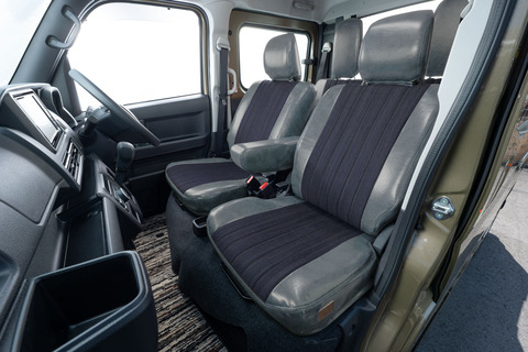 ハイゼットカーゴ デッキバン シートカバー  アンティークデニム インディゴ　グレー