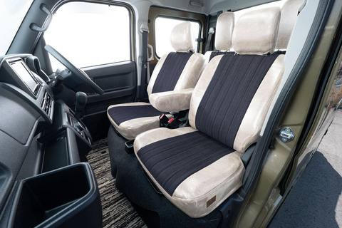 S700アトレー シートカバー  アンティークデニム インディゴスモークホワイト