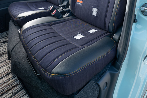 S700ハイゼットカーゴ シートカバー  M.I.C DENIM インディゴ(アトレー装着)
