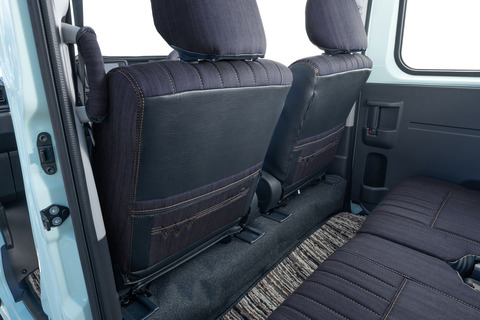 S700ハイゼットカーゴ シートカバー  M.I.C DENIM インディゴ(アトレー装着)
