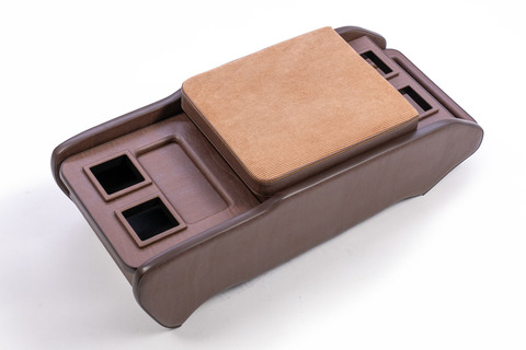 200系ハイエース標準 S-GLナロー用センターコンソール アンティークコーデュロイ キャメル×ヴィンテージブラウン