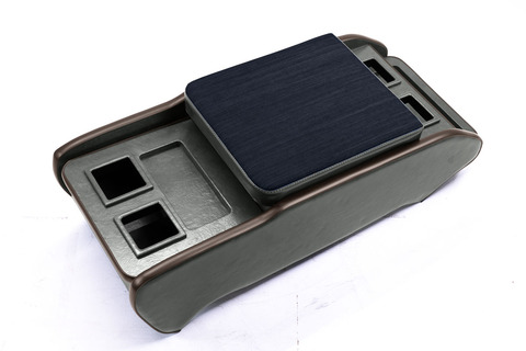 200系ハイエース標準 S-GLナロー用センターコンソール アンティークデニムインディゴ×グレー