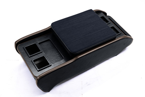 200系ハイエース標準 S-GLナロー用センターコンソール アンティークデニムインディゴ×ブラック