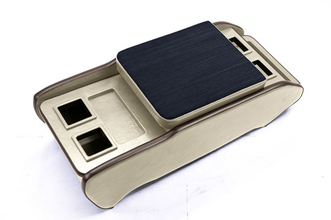 200系ハイエース標準 S-GLナロー用センターコンソール アンティークデニムインディゴ×ホワイトスモーク