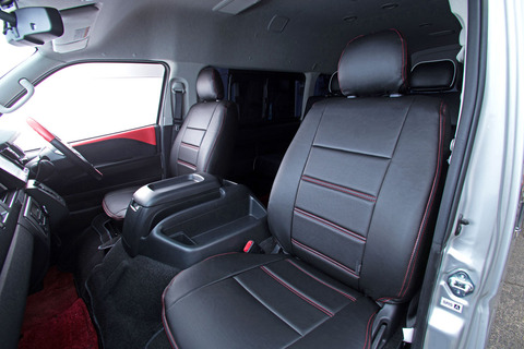 シートカバー車種限定 200ハイエース バン T.W.G 2列シート車　1台分