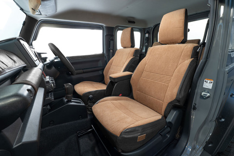 シートカバー  アンティークコーデュロイ　コーデュロイキャメルxヴィンテージブラック