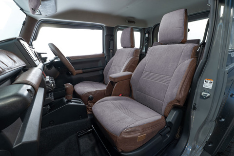 シートカバー  アンティークコーデュロイ　コーデュロイグレーxヴィンテージブラウン