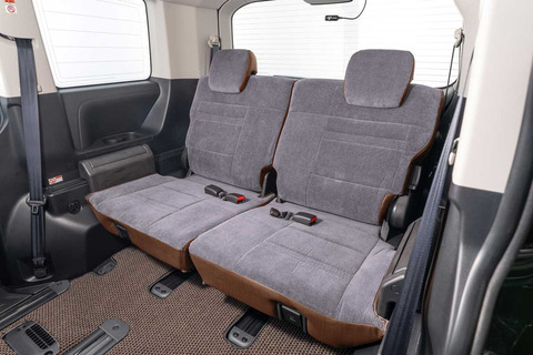 デリカD5シートカバー  アンティークコーデュロイ　コーデュロイグレーxヴィンテージブラウン