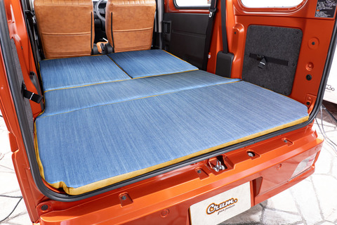 S700ハイゼットカーゴ ベッドマット アンティークデニム　クリームイエローS700ハイゼットカーゴ ベッドマット アンティークデニム　キャメルS700ハイゼットカーゴ ベッドマット アンティークデニム　キャメル