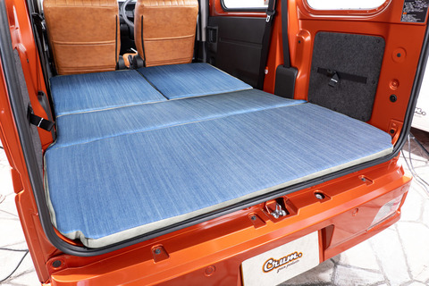 S700ハイゼットカーゴ ベッドマット アンティークデニム　ホワイトスモーク