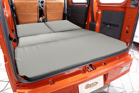 S700ハイゼットカーゴ ベッドマット アンティーク千鳥　ヴィンテージブラック