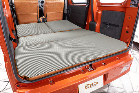 S700ハイゼットカーゴ ベッドマット アンティーク千鳥　キャメル