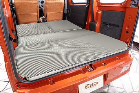 S700ハイゼットカーゴ ベッドマット アンティーク千鳥　ホワイトスモーク