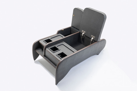 200系ハイエース ワゴンGL グランドキャビン用　センターコンソール アンティークコーデュロイ ヴィンテージブラックxグレー