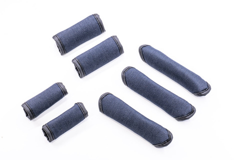 【ランクル70 再再販モデル専用】グリップカバー アンティーク 　デニムデザインインディゴ7点セット