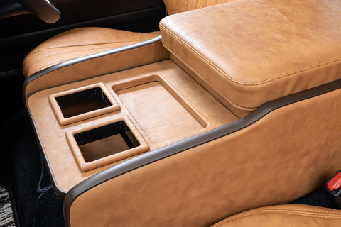 200系ハイエースS-GL用センターコンソール　クラシック　キャメル装着イメージ詳細