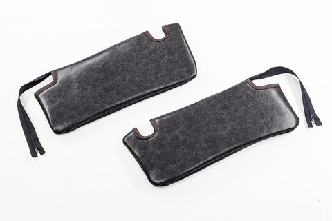 【ジムニーJB64/JB74専用】サンバイザーカバー クラシックグロッシー　ブラック