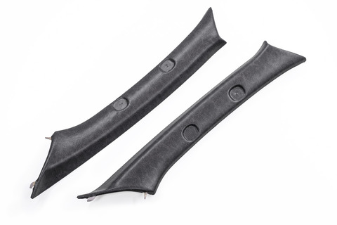 【200系ハイエース専用】 Aピラーパネル 張り替え済み交換タイプ左右セット クラシックグロッシー　ブラック