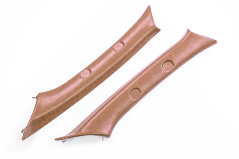 【200系ハイエース専用】 Aピラーパネル 張り替え済み交換タイプ左右セット クラシックグロッシー　ラテ