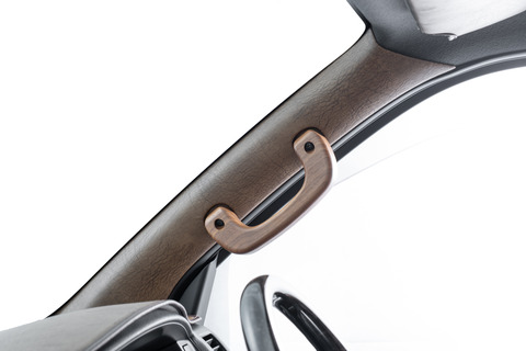 200ハイエース Aピラーパネル 張り替え済み交換タイプ左右セット アンティーク　ヴィンテージモカカラー