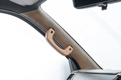 200ハイエース Aピラーパネル 張り替え済み交換タイプ左右セット アンティーク　ヴィンテージモカカラー