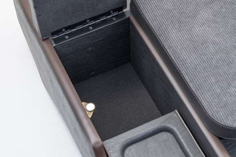 200系ハイエース ワゴンGL グランドキャビン用　センターコンソール アンティークコーデュロイ ヴィンテージブラックxグレー