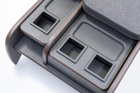 200系ハイエース ワゴンGL グランドキャビン用　センターコンソール アンティークコーデュロイ ヴィンテージブラックxグレー