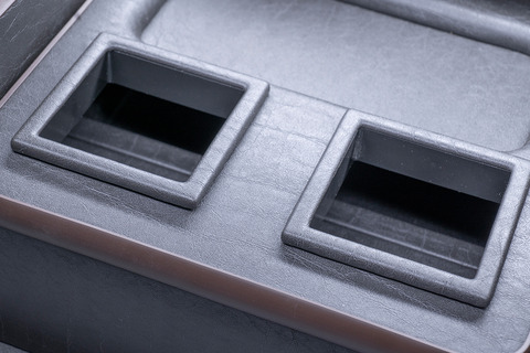 200系ハイエース ワゴンGL グランドキャビン用　センターコンソール アンティークコーデュロイ ヴィンテージブラックxグレー