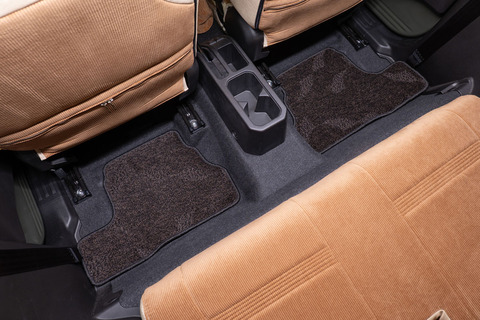 【ジムニーJB64/JB74専用】フロアマット プレミアムセット １台分後部座席装着イメージ ウェーブブラウン