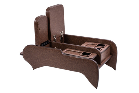 200系ハイエース標準 S-GLワイド用センターコンソール クラシックグロッシー　ブラウン単体イメージ