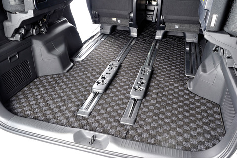 フロアマット WAVE CHECK　ブラック