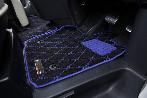 フロアマット SINGLE-DIA シングルダイヤ　ブルー