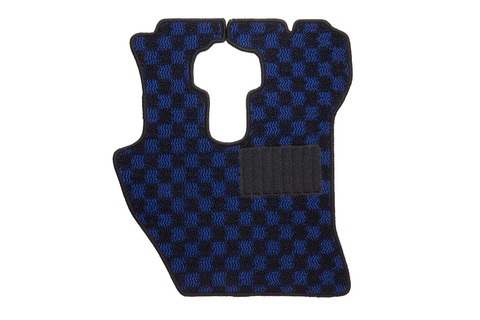 フロアマット WAVE CHECK　ブルー