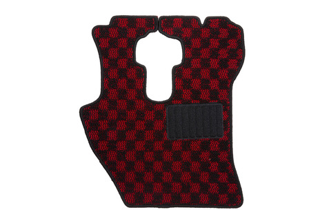 フロアマット WAVE CHECK　レッド