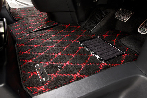 フロアマット SINGLE-DIA シングルダイヤ　レッド