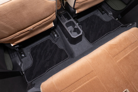 【ジムニーJB64/JB74専用】フロアマット プレミアムセット １台分　後部座席装着イメージ ウェーブブラック