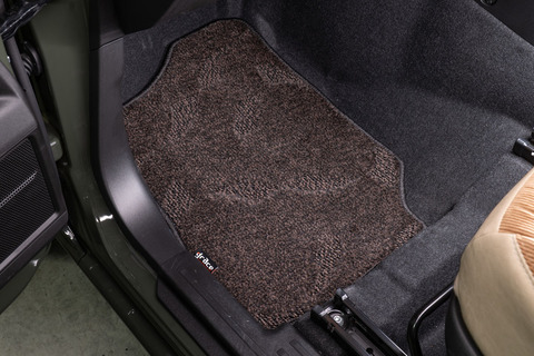 【ジムニーJB64/JB74専用】フロアマット プレミアムセット １台分　助手席装着イメージ ウェーブブラウン