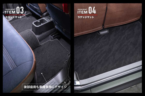 【ジムニーノマド専用】フロアマット プレミアムセット　セット内容