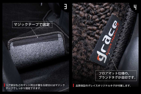 フロアマット プレミアムセット　こだわりポイント