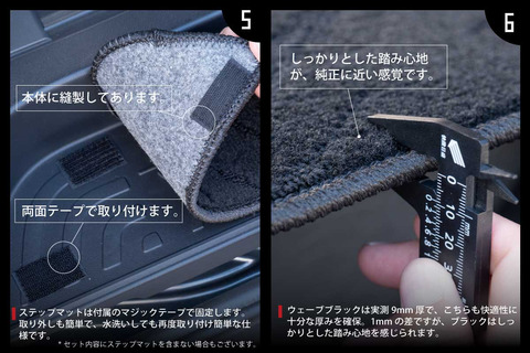 フロアマット プレミアムセット　こだわりポイント